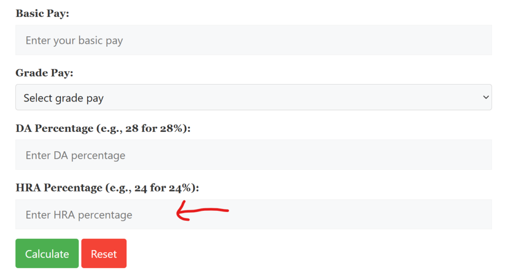 HRA Percentage